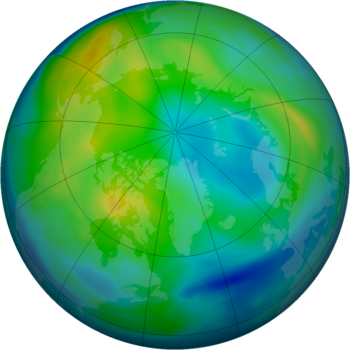 Arctic ozone map for 18 November 2004